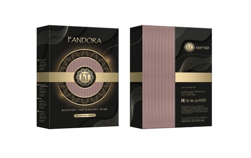 КПБ  микрофибра-страйп  с европростыней Pandora <№12-5410 Светлая бирюза>