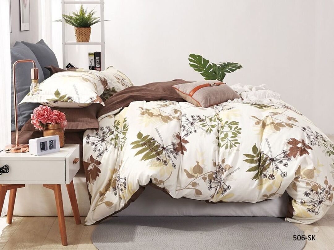 КПБ евро сатин в коробке Satin de Luxe SK Клео <506-SK>