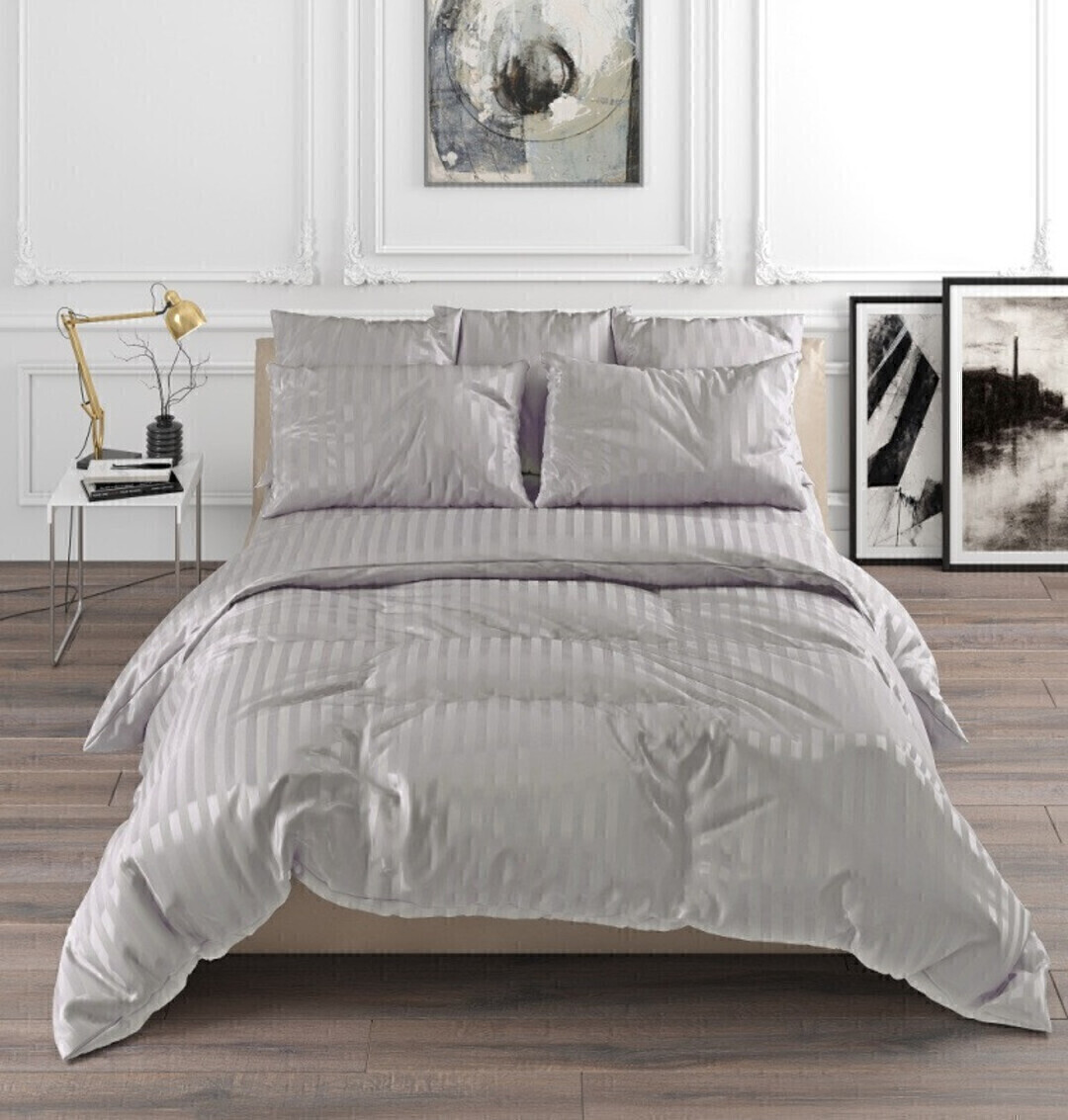 КПБ евро страйп-сатин Viola <СС-020 серый>