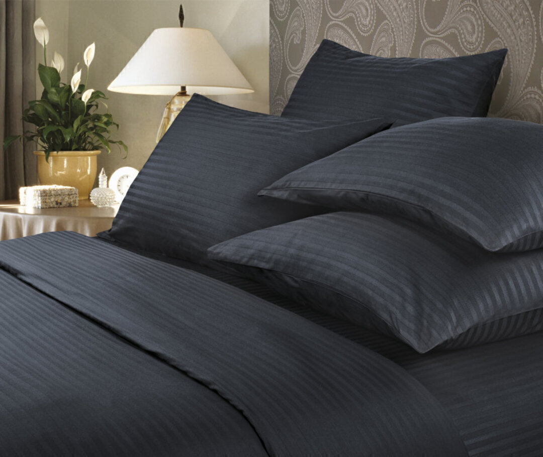КПБ  страйп-сатин Verossa Stripe <70005 Black>