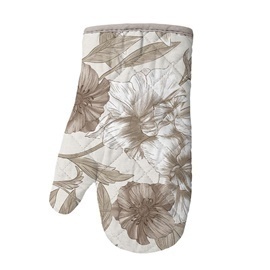 Прихватка-рукавица рогожка 18*28 Vse DOMA<A08406  Флора,  рис 60050-2 >
