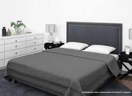 Покрывало ультрастеп однотонное полисатин Бояртекс, 17-5102, темно-серый<17-5102, 150*210, 1,5 спальные, темно-серый В/Н>