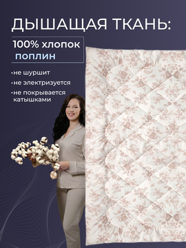 Одеяло бамбук поплин Реноме