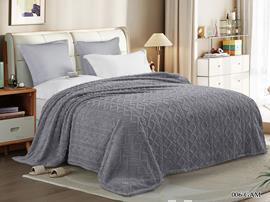 Плед однотонный жаккард Gammi Реноме 1,5сп (150*200), GAM-006 косичка серый<GAM-006 косичка серый> (арт.07/171)