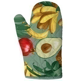 Прихватка-рукавица рогожка 18*28 Vse DOMA<A51957  Много фруктов, рис 60164-1 >