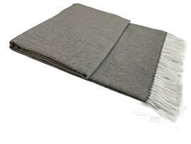 Плед Милан с бахромой Влади, белый/ бл.коричневый, В20<9050340,  В20, 150*200, белый/ бл.кор рап, 1.5 сп>